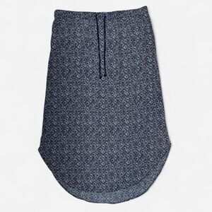 Eddie Bauer Blue Midi Skirt with Drawstring Waist (SIZE LARGE)